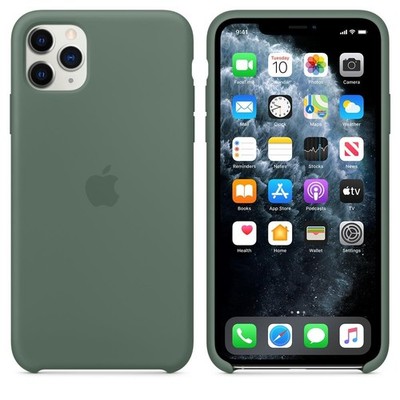 Original / Offizielles Apple iPhone 11 Pro Max Silikon Case - Piniengrün - Neu