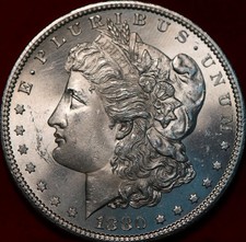 Uncirculated 1880-S San Francisco Mint Silver Morgan Dollar image