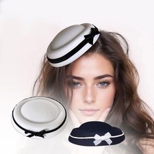 Lot de 2 chapeaux de marin avec nœud papillon, style bibi, pour fêtes et