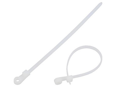 100X TTF4X150/NATURAL Kabelbinder mit Halterung L: 150mm W: 3,6mm natürlich Poly