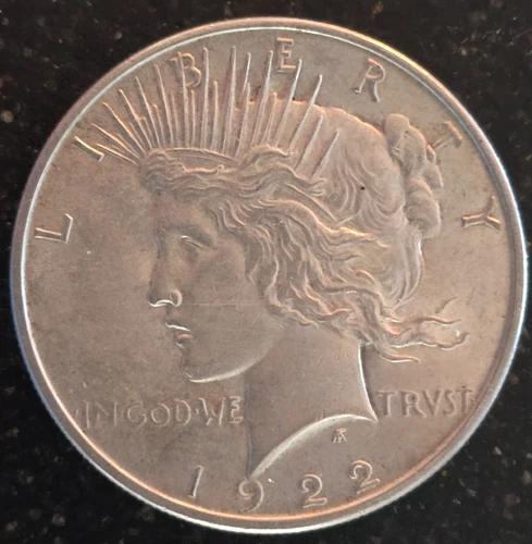 4. 1922 Peace Silver Dollar, VG, Ungraded