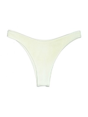 Abercrombie & Fitch Women Ivory Swimsuit Bottoms S