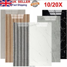 60X Bathroom Wall Panels PVC Cladding Shower Wet Wall Tile Wood/Marble Decor 11㎡