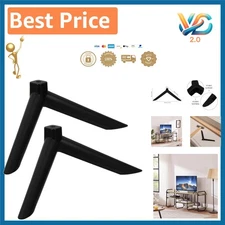 Universal TV Stand Base for 55 Inch Flat Screens – Easy Install, Black Plastic