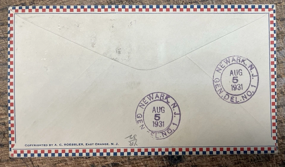 Scott #'s702x3, 2c Red Cross, 1931 First Flight AM 33, Memphis, Tenn, w/Cachet - Image 2 of 2