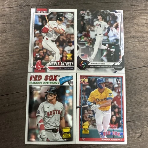 2026 Roman Anthony 4-Card Lot Including Topps Now WBC Card WB21