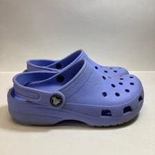 Crocs Classic Clog Unisex Kids Perwinklie J 1 PLAY CONDITION Purple