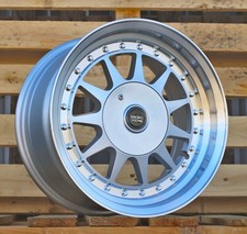 4X 15" HARTGE F1 style wheels 4X100 7.5J ET20 deep dish for VW HONDA E30
