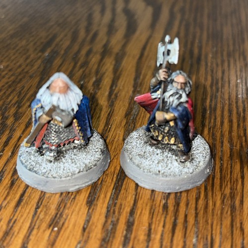 Games Workshop Lord of the Rings MESBG Well Painted Khazad-dum Dwarf Kings (2)