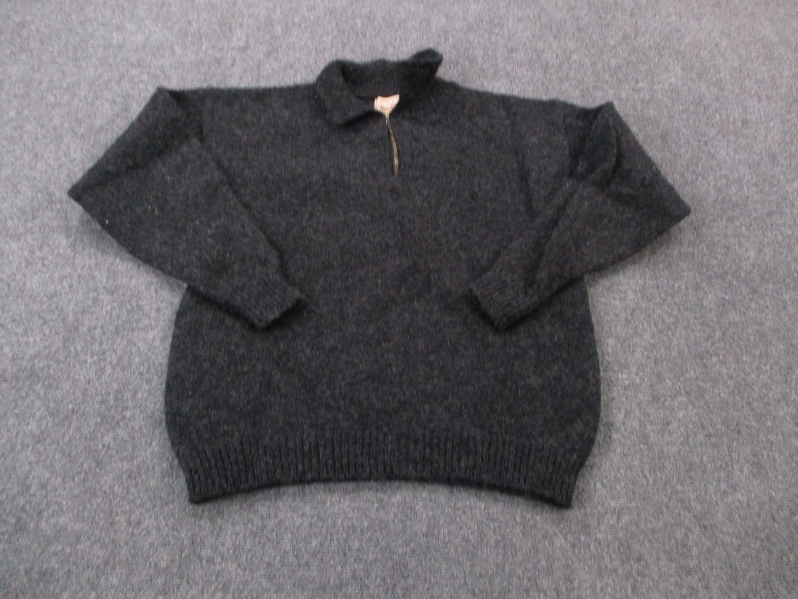 Vintage Woolrich Jacket Mens M Gray Wool Blend Pullover Sweater USA Made