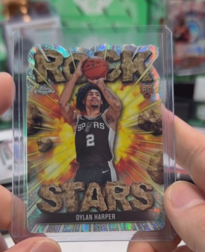 Dylan Harper 2025-26 Topps Chrome Rock Stars SSP # RS-17 Case Hit Spurs