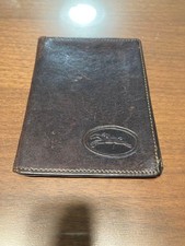 LONGCHAMP Leather Pass Case Dark Brown
