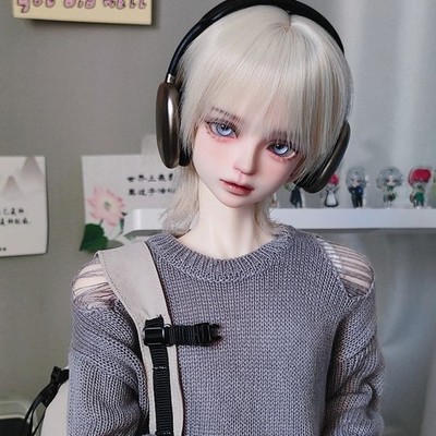 Cool 1/4 BJD Doll SD Resin Joint Eyes Face Makeup Male Boy Bare Doll Figures Toy