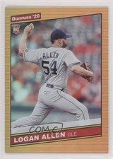2020 Donruss Retro 1986 Holo Orange Logan Allen (Base Releasing Pitch) #243 03y3
