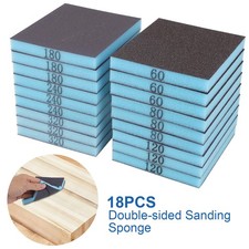 18pcs Sanding Sponge 60-320 Grit Wet Dry Sand Paper Double Sided Sanding Blocks 18pcs Sanding Sponge 60-320 Grit Wet Dry Sand Paper Double Sided Sanding Blocks