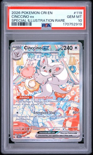 Cinccino ex graded PSA 10 for sale on eBay