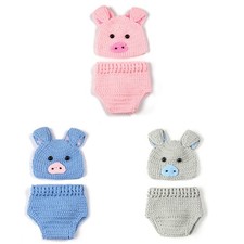 Newborn Baby Photography Props Pig Costume Newborn Crochet Baby Photo Outfits