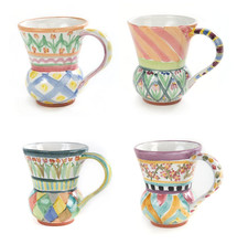 MacKenzie Bearded Iris Aalsmeer Poplar Ridge Hitchcock Mugs Childs Set Of 4 New