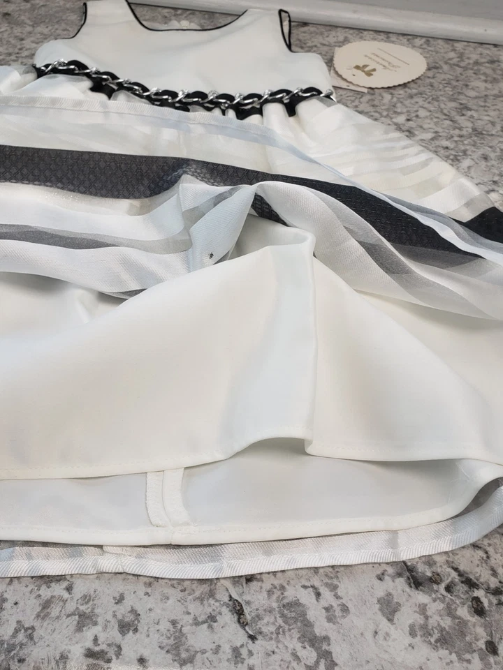 American Princess 2T Toddler Cream With Black Detailing Dress Special Occasion - Image 4 of 4