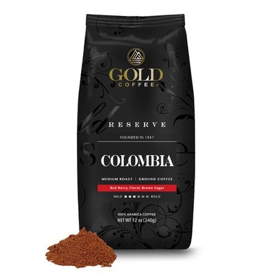 1 lb. Gold Coffee Premium Colombia Huila Medium Roast Ground 100% Colombian
