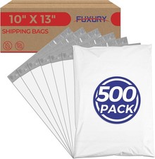 Poly Mailers 10x13" 500pcs Shipping Bags Bulk Clothes,White Waterproof Self Seal