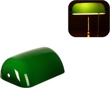 FIRVRE Verde 22,5 cm paralume di ricambio in vetro per lampada banker paralume p
