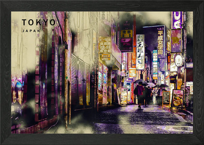 Tokyo Japan Framed Wall Art Poster Canvas Print Picture
