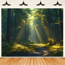 1pc Extra Large Forest Landscape Wall Tapestry 100% Brushed Polyester, Horizont