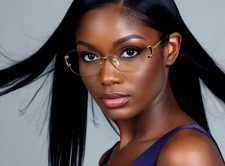 Elegant Women Sunglasses Clear Lens Eyeglasses Gold Retro Hip Hop Street Glasses