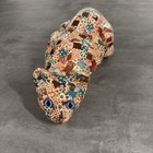 Abstract Folk Art Handmade Papier Mache Fabric Mixed Media Cat Sculpture Large