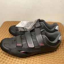 Tommaso Strada 100 Mens Sz 10 EU 43 Black Road 3-Bolt Speed Racing Cycling Shoes