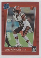 2021 Panini Donruss Optic Rated Rookie Red Prizm 24/99 Greg Newsome II #252 0rz7