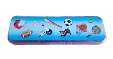 Vintage Bensia Pencil Case Plastic Sports Theme