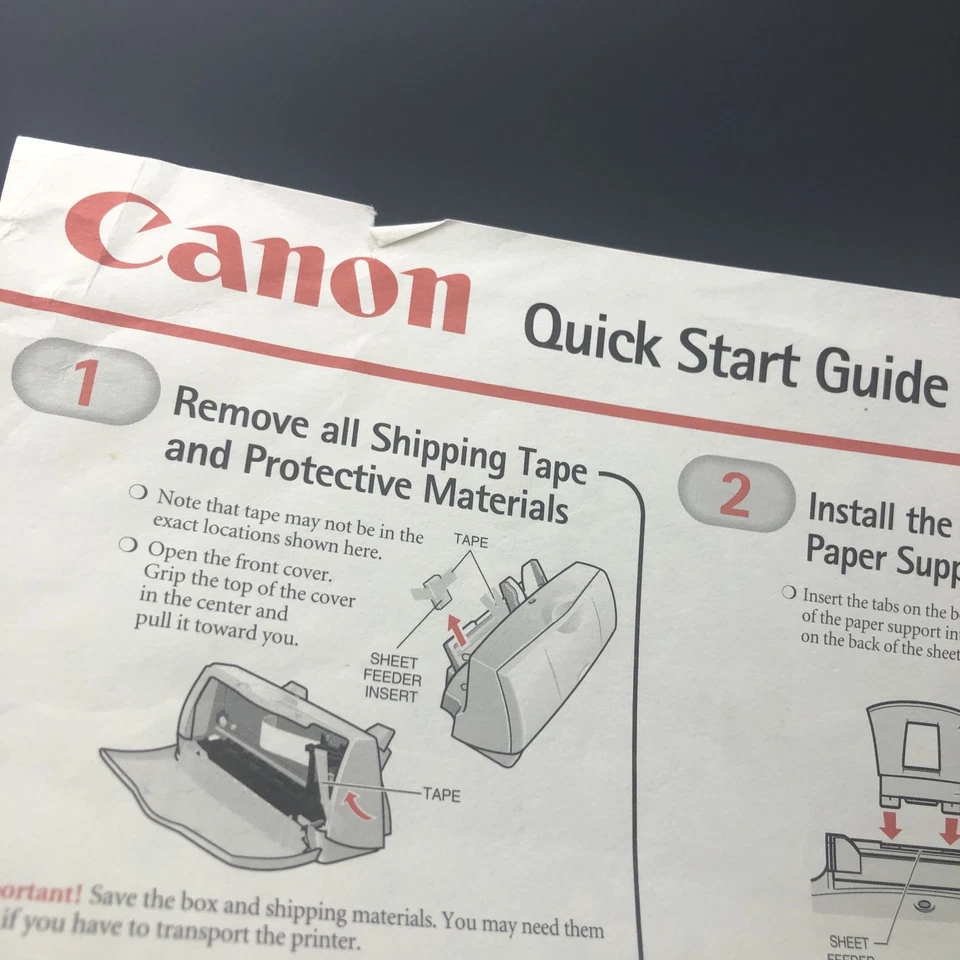 Canon Bubble Jet Printer BJC-1000 User's Manual 1999 Plus Quick Start Guide - Image 3 of 4