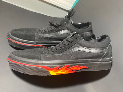 Vans Old Skool Flame Wall Sneaker shoes Size 6.5 Men's - 8 Women's~Very Clean