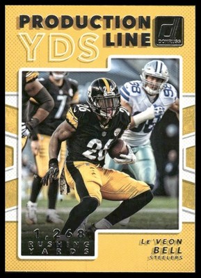 Le'Veon Bell 2017 Donruss #10 Production Line Yardage Pittsburgh Steelers