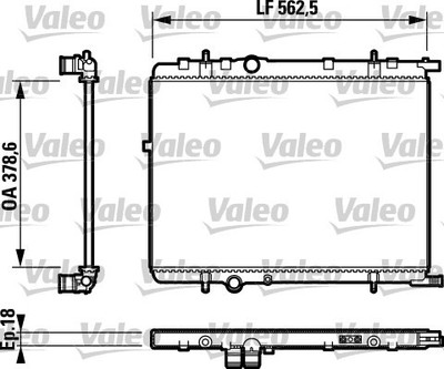 Valeo 732890 radiator, engine cooling for Citroën, Peugeot