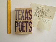 Scarce 1936 TEXAS POETS with an ORIGINAL Poem and Dried Rose Marker $2 DJ