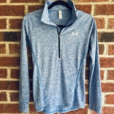 Under Armour Tech Twist 1/2 Zip Long Sleeve Blue Shirt Women's Small X-Small