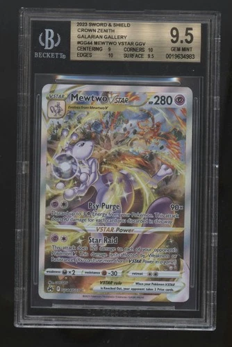 BGS 9.5 Mewtwo VSTAR #GG44 2023 Pokemon Crown Zenith Galarian Gallery