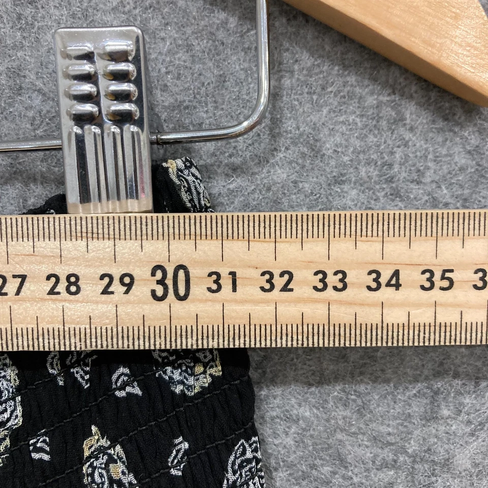 Falda Mo&Co Mujer Talla Pequeña Negra Blanca Paisley Cintura Elástica Maxi 16924 Foto 3 de 4