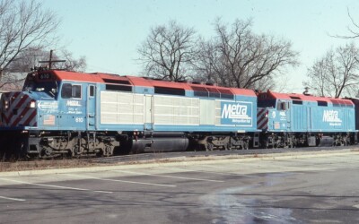 METRA Railroad Train Locomotive 610 Original 1993 Photo Slide