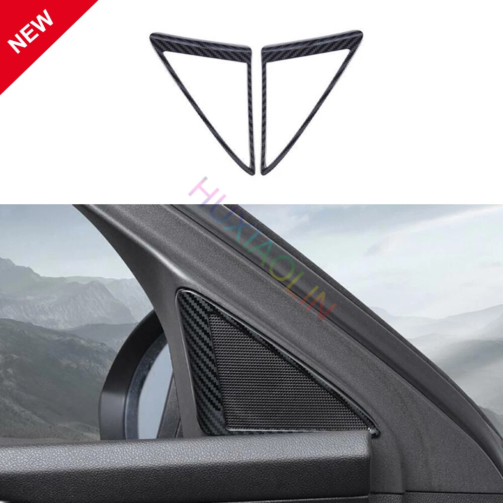 For Buick Regal 2017-20 Front Triangle A Pillar Cover Trim Steel Carbon Fiber 2X