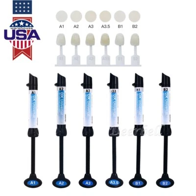 Dentex Dental Universal A1 A2 A3 A3.5 B1 B2 Recambio de Resina Compuesta de Foto