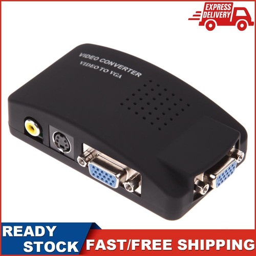RCA Composite S-Video AV To VGA Converter RCA Video Convertor Box for PC To TV