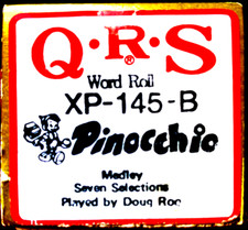 QRS Word Roll Disney's PINOCCHIO Seven Selections Roe XP-145-B Player Piano Roll