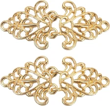 Cloak Clasp Sew on Hooks and Eyes, Vintage Flower Cape Clasps Sweater Shawl Coll