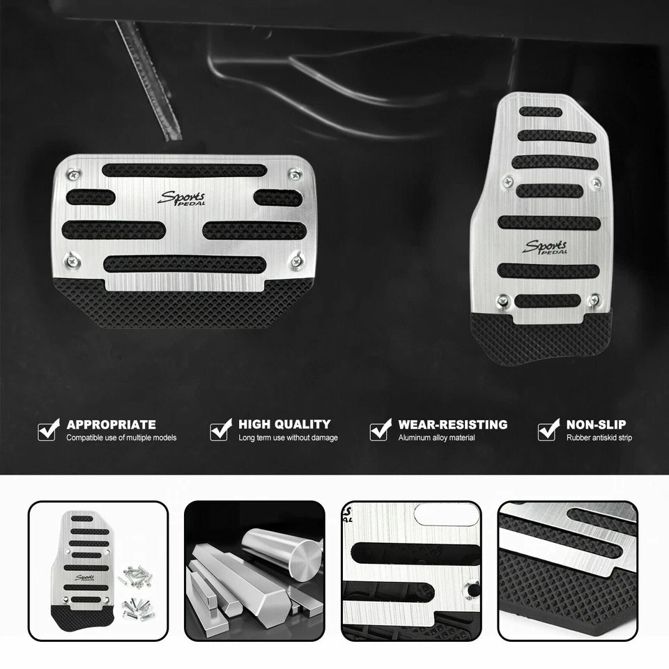 Universal Non Slip Automatic Gas Brake Foot Pedal Pad Cover Car Accessories Kits - Image 2 of 4