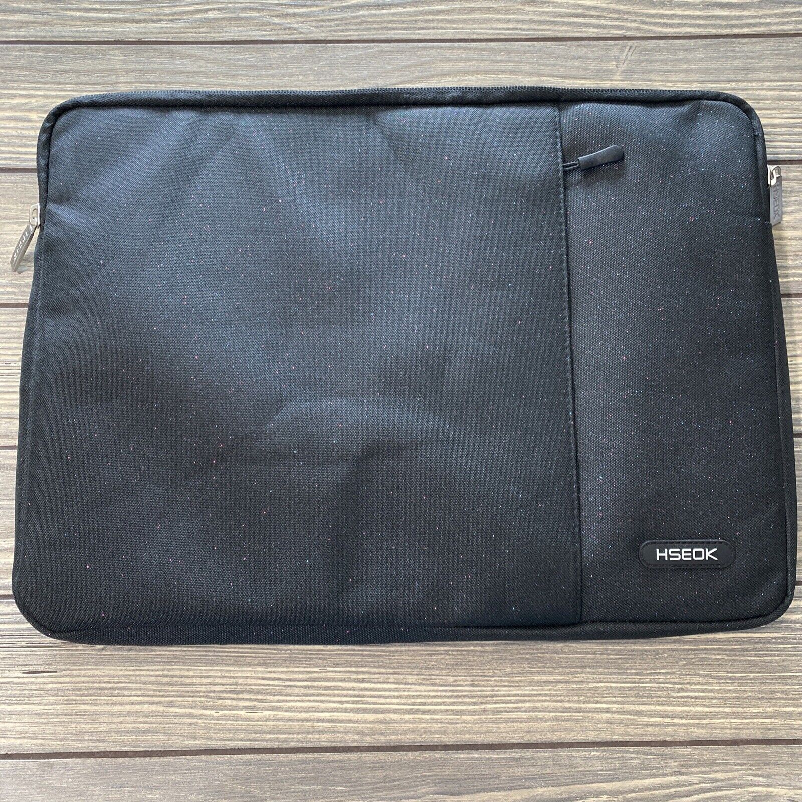 HSEOK Black Sparkle Laptop Pouch Bag Case 16” X 12”