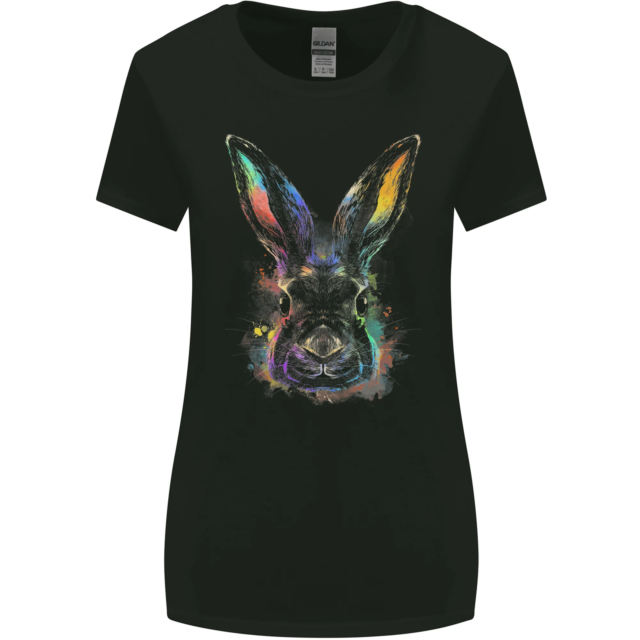Watercolour Rabbit Bunny Womens Wider Cut T-Shirt
